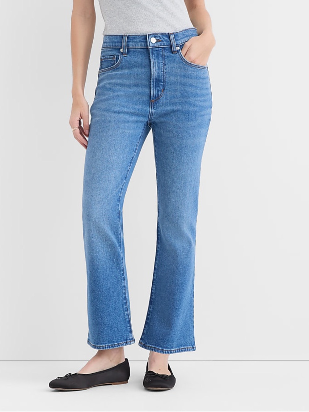 LOFT Classic Light Blue Flare Jeans - Picture 2 of 6
